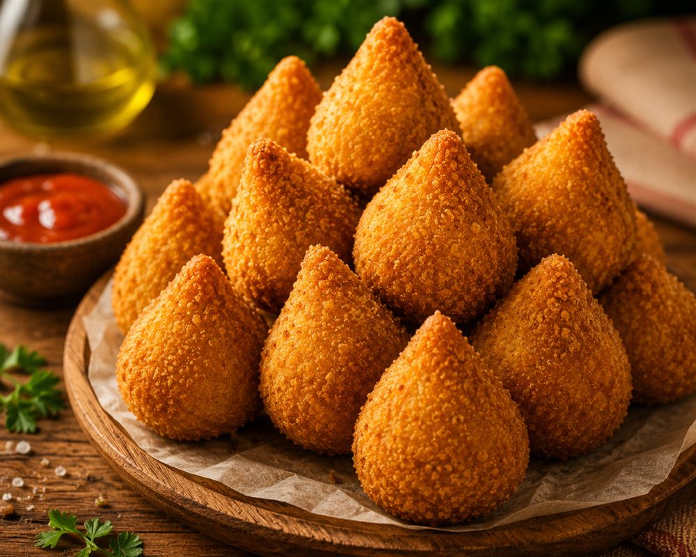 Coxinhas fritas na hora no Salgado Gostoso, perto do Centro de Campos